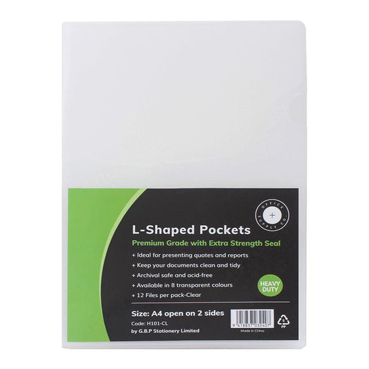OSC L Shaped Pockets A4 Clear