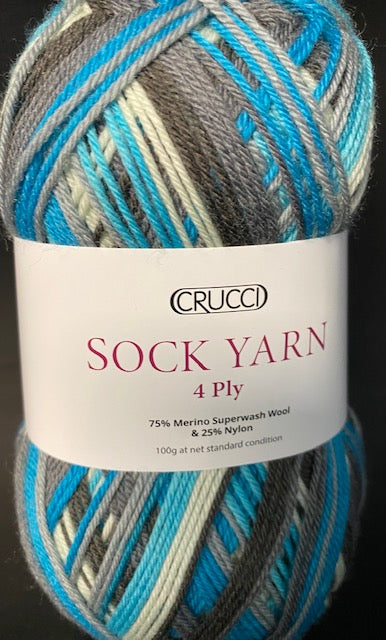 Crucci Sock Yarn 4 Ply - City Books & Lotto