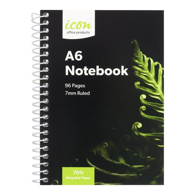 Icon Spiral Notebook A6 Soft cover 96 pages - City Books & Lotto