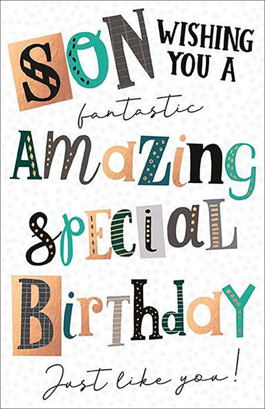 Card $6.99 Son An Amazing Special Birthday