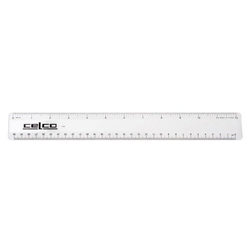 CELCO RULER 30CM CLEAR METRIC - City Books & Lotto