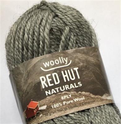 Woolly Red Hut Naturals 8 Ply 100% Pure Wool