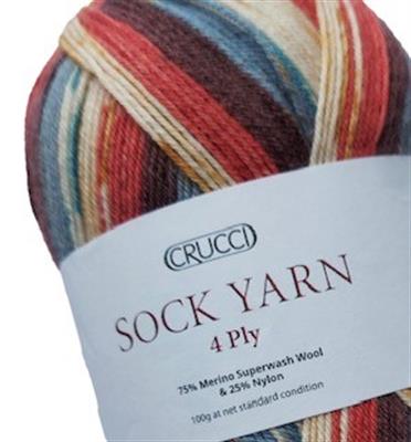 Crucci Sock Yarn 4 Ply - City Books & Lotto