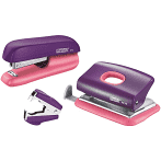 STAPLER/HOLE PUNCH RAPID F5 VALUE PACK PURPLE/PINK - City Books & Lotto