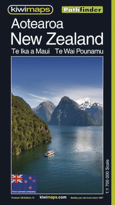 KIWIMAPS AOTEAROA NEW ZEALAND PATHFINDER MAP - City Books & Lotto